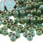TRT-63030-43400 - Trinity Beads 6x6mm - Turquoise Blue/Picasso - 25 Count