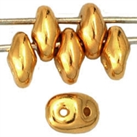 SuperDuo 2/5mm : 8 Grams - 24K Gold Plated