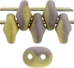 SuperDuo 2/5mm : 8 Grams - TSD-FG23020 - Fool's Gold -  Opaque Amethyst