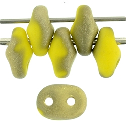 SuperDuo 2/5mm : 8 Grams - TSD-FG8312 - Fool's Gold -  Opaque Yellow