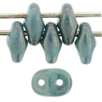 SuperDuo 2/5mm : 8 Grams - Moon Dust - Turquoise
