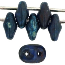 SuperDuo 2/5mm : 8 Grams - Opaque Blue - Picasso