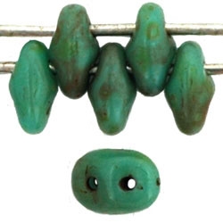 SuperDuo 2/5mm : 8 Grams - Opaque Turquoise - Picasso