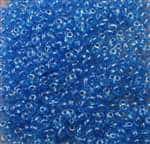 Twin Bead 2.5X5mm Crystal Blue Pearl - Approx 23 gram tube