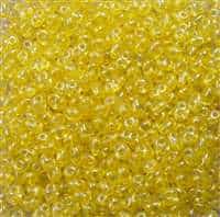 Twin Bead 2.5X5mm Crystal Yellow Pearl - Approx 23 gram tube