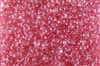 Twin Bead 2.5X5mm Crystal DK Rose Color Lined - Approx 23 gram tube