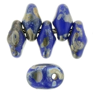 UN0533050-43400 - SuperUuo 2.5X5mm Opaque Blue Picasso - 25 Beads