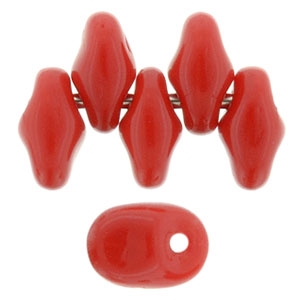 UN0593200 - SuperUno 2.5X5mm Opaque Coral Red - 25 Beads
