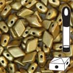 VDD-MGD - DiamonDuoâ„¢ 2-Hole Beads - 5x8mm - Matte Gold - 12 Gram Vial (approx 80 pcs)