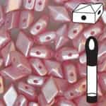 VDD-PNK - DiamonDuo 2-Hole Beads - 5x8mm - Airy Pearl Pink - 12 Gram Vial (approx 80 pcs)