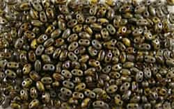 SUPERDUO BEADS 2.5x5mm 8 Grams OPAQUE YELLOW PICASSO