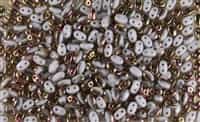 SUPERDUO BEADS 2.5x5mm 8 Grams CHALK SLIPERIT