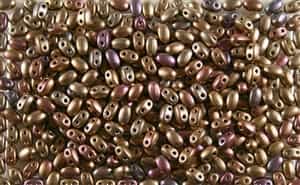 SUPERDUO BEADS 2.5x5mm 8 Grams MATTE METALLIC RAINBOW