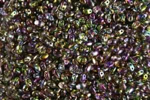 SUPERDUO BEADS 2.5x5mm 8 Grams MAGIC VIOLET GREEN