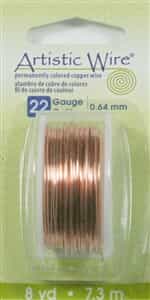 Artistic Wire Bare Copper 22ga Wire - 8 Yard Spool