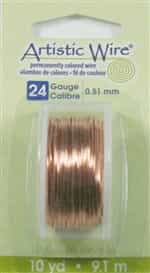 Artistic Wire Bare Copper 24ga Wire - 10 Yard Spool