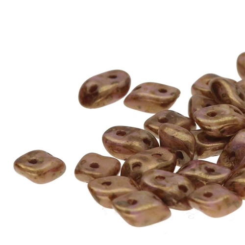 [ 3-1-B-1 ] Wave Beads : WAV3703000-15695 - Chalk Senegal Brown-Purple - 25 pcs