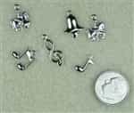 White Nickel Musical Notes Charm Sampler Set