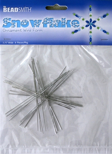 BeadSmith Snowflake Ornament Wire Forms, 3.75" Wide