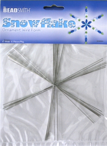 [ HL ] BeadSmith Snowflake Ornament Wire Forms, 6" Wide