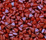 eMMA-25010 - 3x6mm 3 Hole Triangle Beads - Pastel Dark Coral - 25 Beads