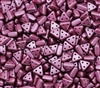 eMMA-25031 - 3x6mm 3 Hole Triangle Beads - Pastel Burgundy - 25 Beads