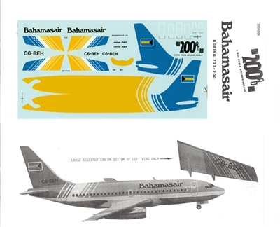 1:200 Bahamasair Boeing 737-200