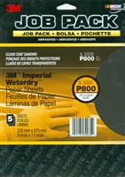 Wet 'n Dry Sandpaper, 800 Grit, 5-pack