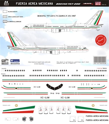 1:144 Fuerza Aerea Mexicana Boeing 757-200