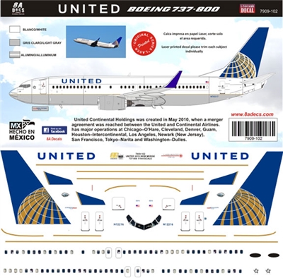 1:144 United Airlines Boeing 737-800