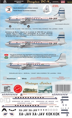 1:144 Aeronaves de Mexico, Aeronaves - Lamsa Douglas DC-4