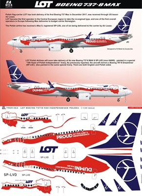 1:144 LOT Polish 'Independence' Boeing 737-MAX8