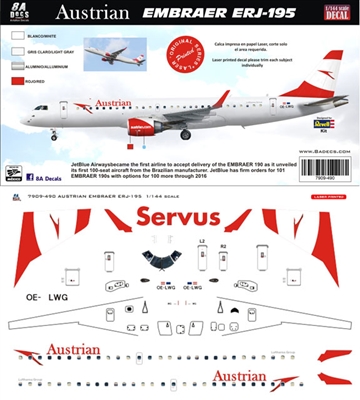 1:144 Austrian Airlines Embraer 195