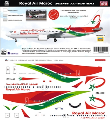 1:144 Royal Air Maroc Boeing 737-MAX8