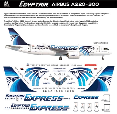 1:144 Egyptair Express Airbus A.220-300