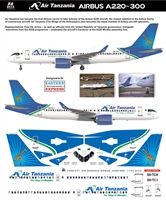 1:144 Air Tanzania Airbus A.220-300