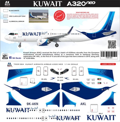 1:144 Kuwait Airways (2016 cs) Airbus A.320NEO