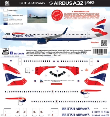 1:144 British Airways Airbus A.321NEO