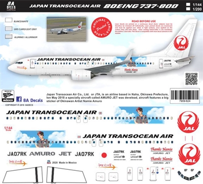 1:144 Japan TransOcean Air Boeing 737-800 'Namie Amuro'