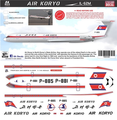 1:144 Air Koryo Ilyushin IL.62M
