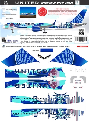 1:144 United Airlines 'New York' Boeing 757-200 (Authentic Airliners)