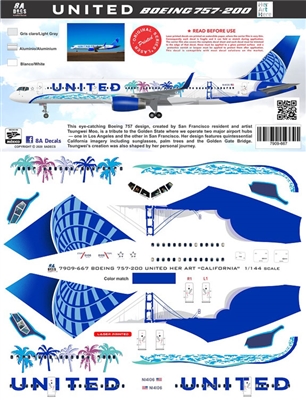 1:144 United Airlines 'California' Boeing 757-200 (Minicraft)