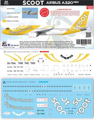 1:144 Scoot Airlines Airbus A.320NEO