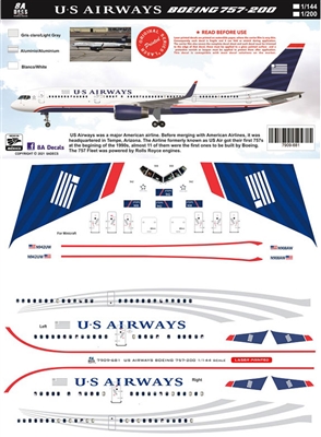 1:144 US Airways Boeing 757-200 (Minicraft)