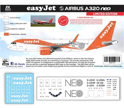 1:144 EasyJet Airbus A.320NEO / A.321NEO