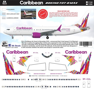 1:144 Caribbean Airlines Boeing 737-MAX8