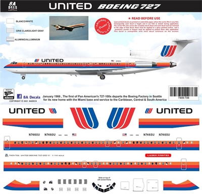1:144 United Airlines Boeing 727-200