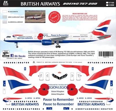 1:144 British Airways Boeing 757-200