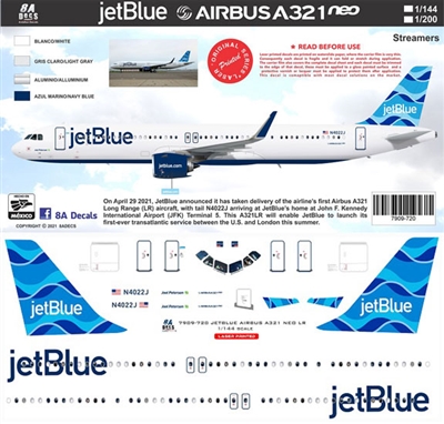 1:144 JetBlue Airbus A.321NEO