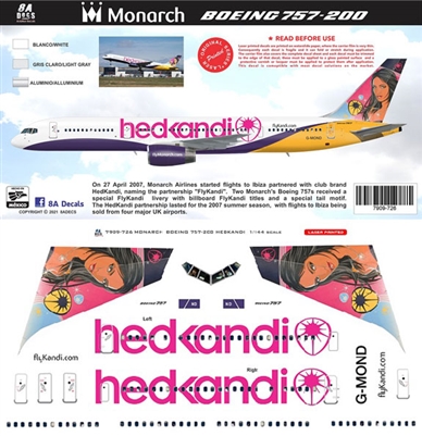 1:144 Monarch Airlines 'FlyKandi' Boeing 757-200 G-MOND